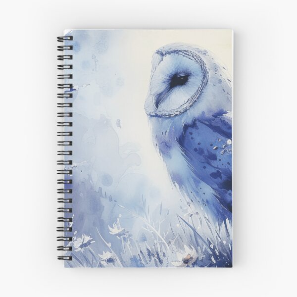 Item preview, Blue Floral Barn Owl Illustration designed and sold by TheAnimalZ00.