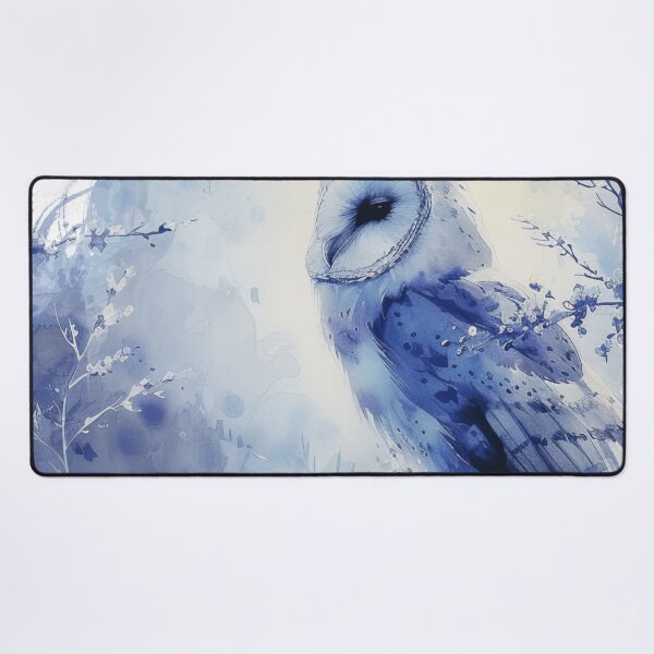 Item preview, Blue Floral Barn Owl Illustration designed and sold by TheAnimalZ00.