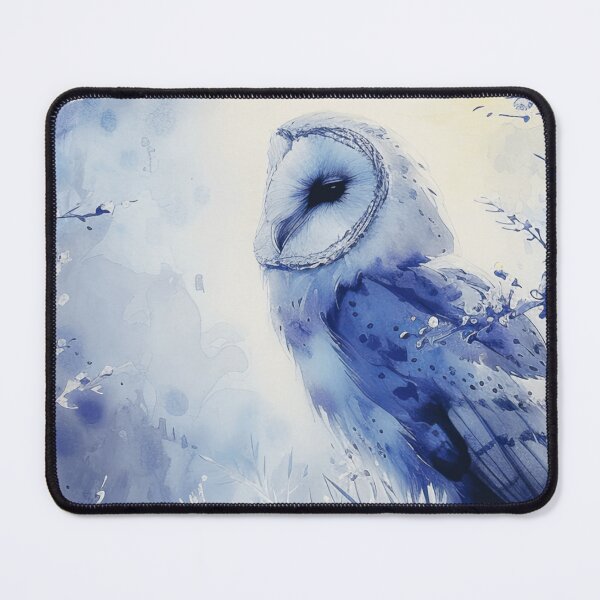 Item preview, Blue Floral Barn Owl Illustration designed and sold by TheAnimalZ00.