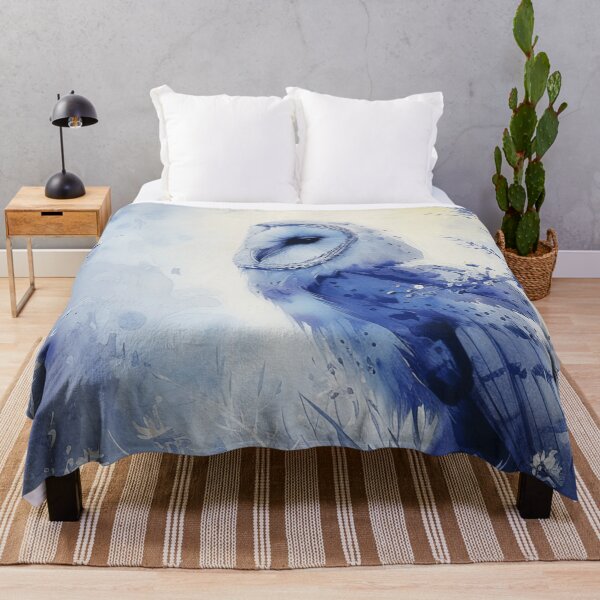 Item preview, Blue Floral Barn Owl Illustration designed and sold by TheAnimalZ00.