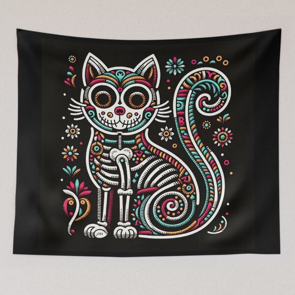 Item preview, Morphing Spirit Skull Cat designed and sold by zzz888.