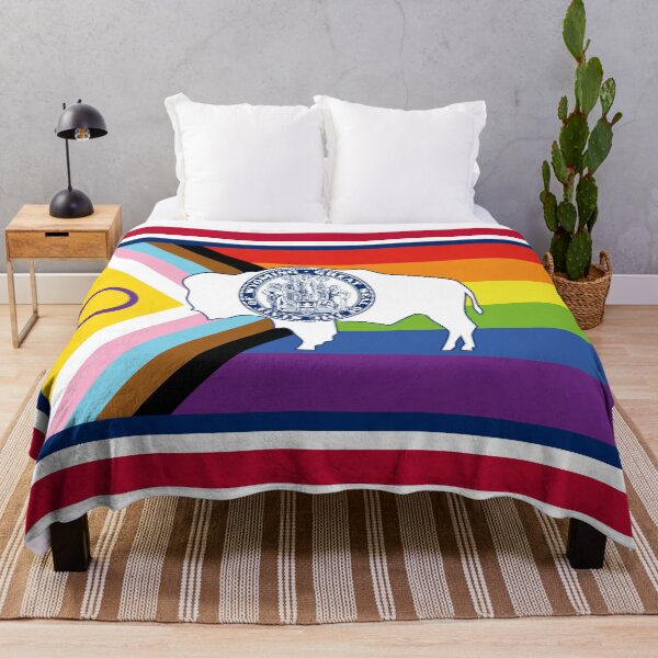 Item preview, State of Wyoming Intersex Inclusive Progress Pride Flag designed and sold by WokeBespoke.