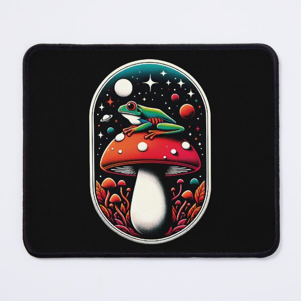 Item preview, frog mushroom psychedelic T-shirt Cosmic designed and sold by PrintyArts.