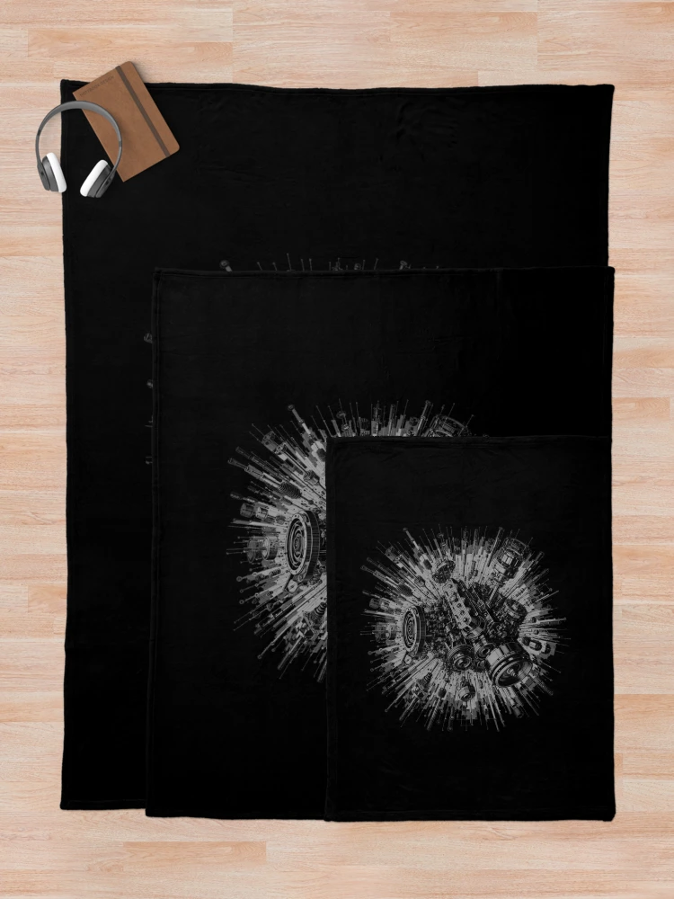 Thumbnail 5 of 6, Throw Blanket, Exploding Engine designed and sold by Mr. Kidz LLC.