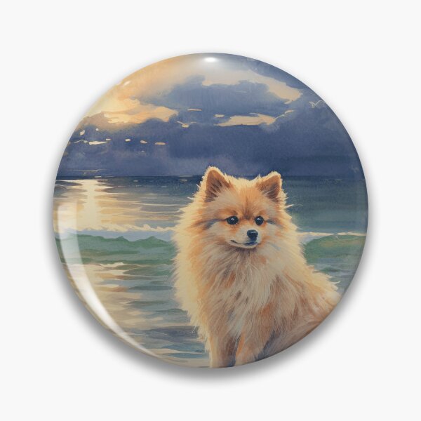 Item preview, Pomeranian At The Beach designed and sold by TheAnimalZ00.