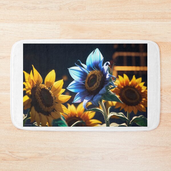 Item preview, blue sun flower at night designed and sold by iwzzuel.