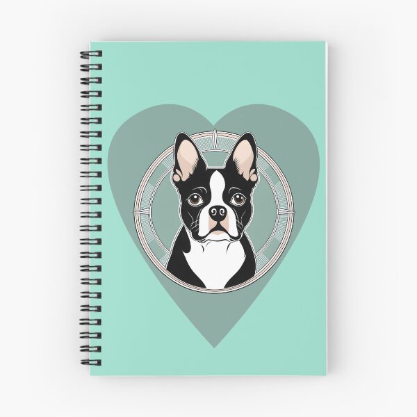 Item preview, Love Bostons (Terriers) Tall Blue Heart & circle frame designed and sold by Rogue Wizard.