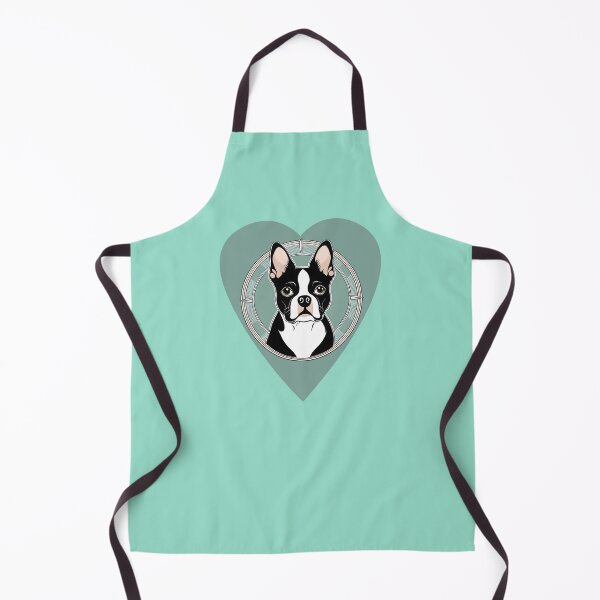 Item preview, Love Bostons (Terriers) Tall Blue Heart & circle frame designed and sold by Rogue Wizard.