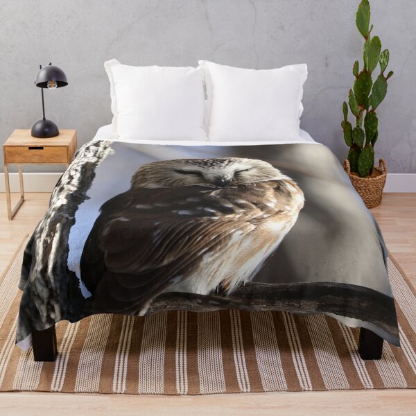 Item preview, Sleepy saw whet owl designed and sold by locustgirl.