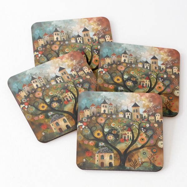 Item preview, A Small Village on the Canvas designed and sold by SilverlynDraws.