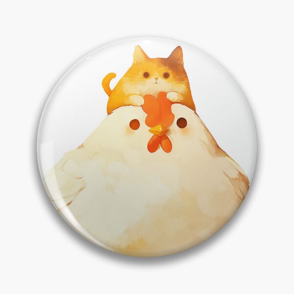 Item preview, Cat on Chicken Cartoon  designed and sold by Bwittaya.