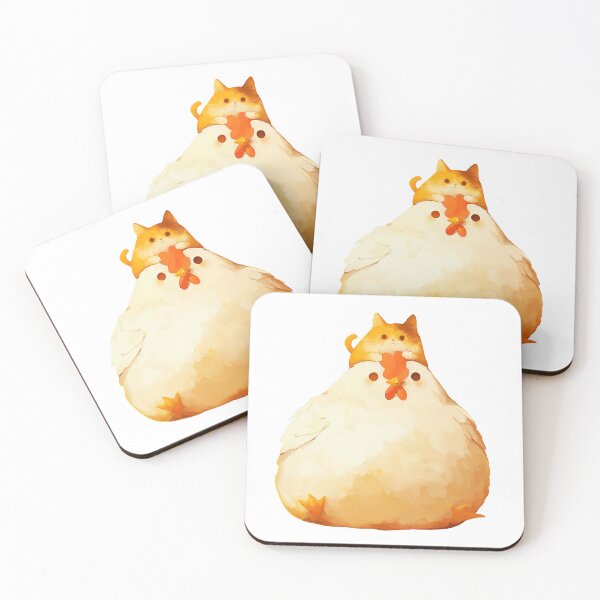 Item preview, Cat on Chicken Cartoon  designed and sold by Bwittaya.