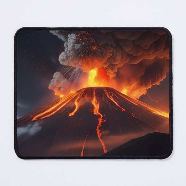 Item preview, Volcán con tormenta de fuego por la noche designed and sold by Volcano17.