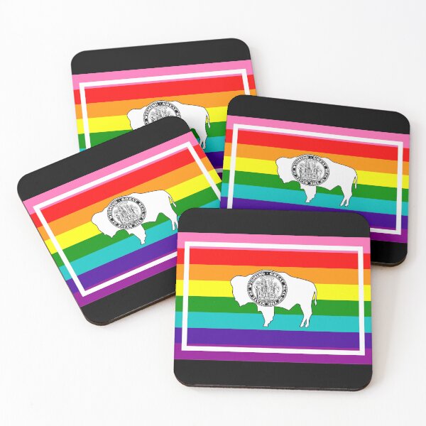 Item preview, State of Wyoming Gilbert Baker Pride Flag designed and sold by WokeBespoke.
