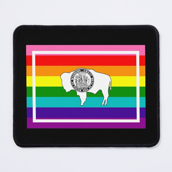 Item preview, State of Wyoming Gilbert Baker Pride Flag designed and sold by WokeBespoke.