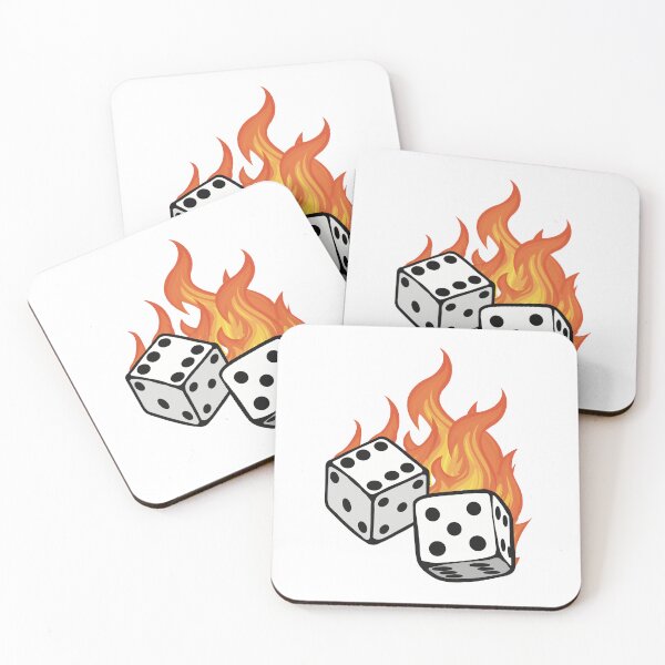 Item preview, Dice on Fire designed and sold by Katherine Mandeville.