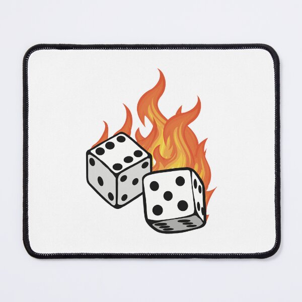 Item preview, Dice on Fire designed and sold by Katherine Mandeville.