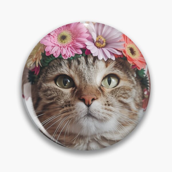 Item preview, Garden-Crowned Kitty designed and sold by MedvedMagazine.