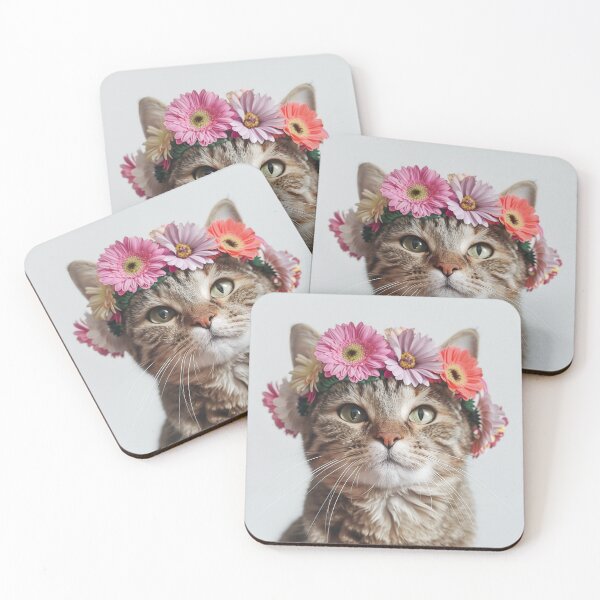 Item preview, Garden-Crowned Kitty designed and sold by MedvedMagazine.