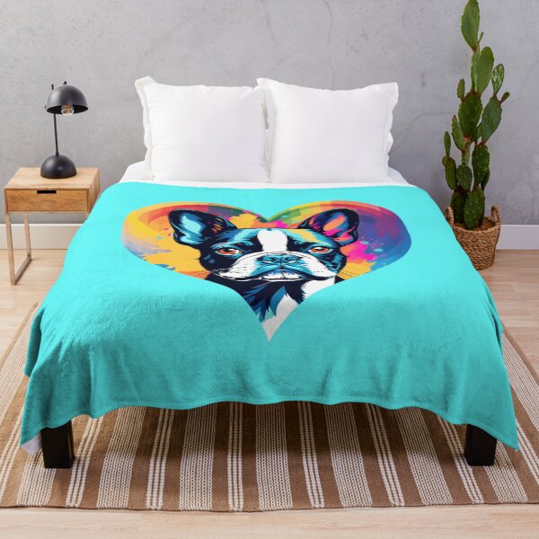 Item preview, Love Bostons (Terriers) Vibrant Colorful Palette Heart Frame designed and sold by Rogue Wizard.