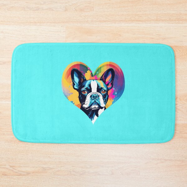 Item preview, Love Bostons (Terriers) Vibrant Colorful Palette Heart Frame designed and sold by Rogue Wizard.
