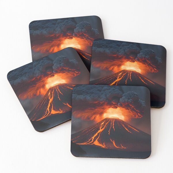 Item preview, Volcano exploding very strong at night dark designed and sold by Volcano17.