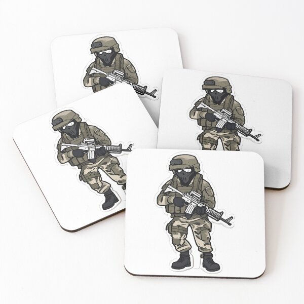 Item preview, Tactical Soldier Art: Military Drawing of Soldier in Gear with Gun designed and sold by Motivvv.