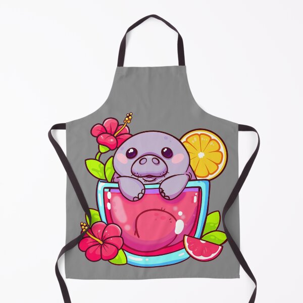 Item preview, Manatee Floral Tea Refresher designed and sold by CherryPinkArt.