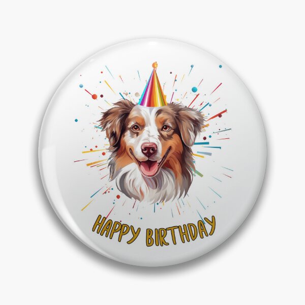 Item preview, Birthday Australian Shepherd - Red Merle - Happy Birthday! designed and sold by wotsthis.