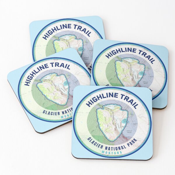 Item preview, Glacier Souvenir Map - Highline Trail designed and sold by Willz Designz.