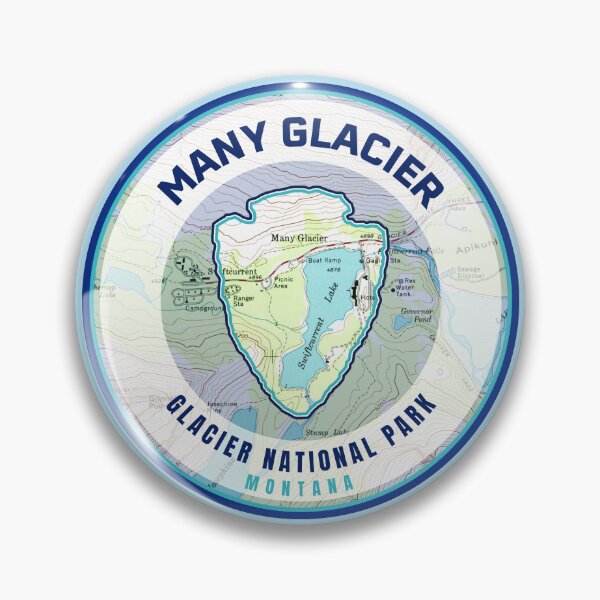 Item preview, Glacier Souvenir Map - Many Glacier designed and sold by Willz Designz.