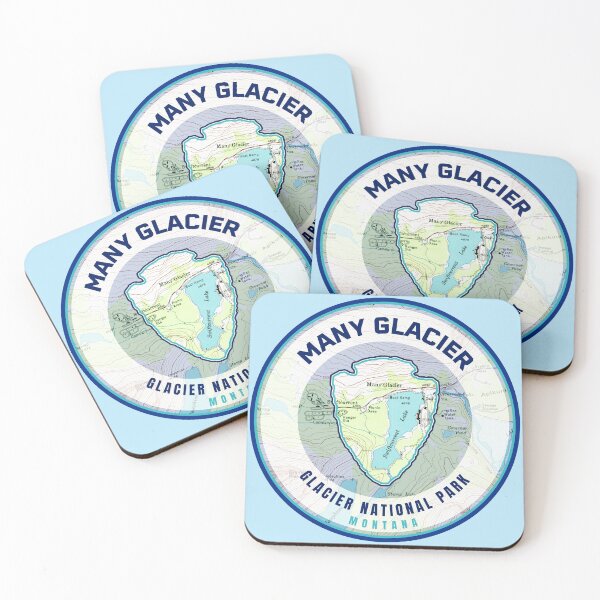 Item preview, Glacier Souvenir Map - Many Glacier designed and sold by Willz Designz.