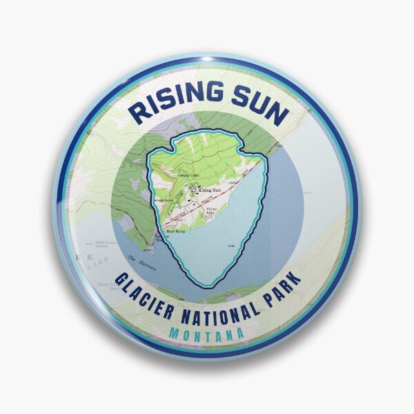 Item preview, Glacier Souvenir Map - Rising Sun designed and sold by Willz Designz.