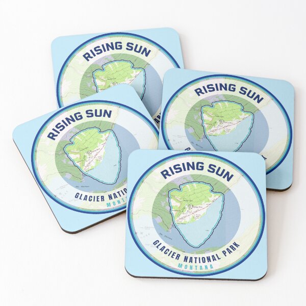 Item preview, Glacier Souvenir Map - Rising Sun designed and sold by Willz Designz.