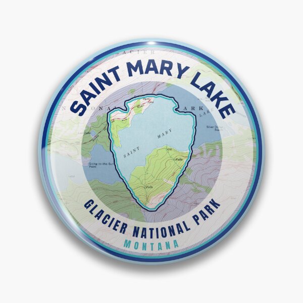 Item preview, Glacier Souvenir Map - Saint Mary Lake designed and sold by Willz Designz.