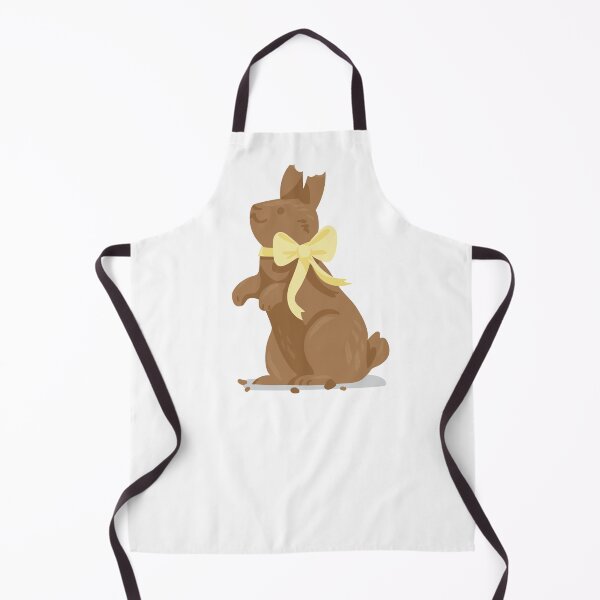 Item preview, Cute and Sweet Chocolate Easter Bunny with a Yellow Bow with Ears Bitten Off designed and sold by CourtneyMayo.