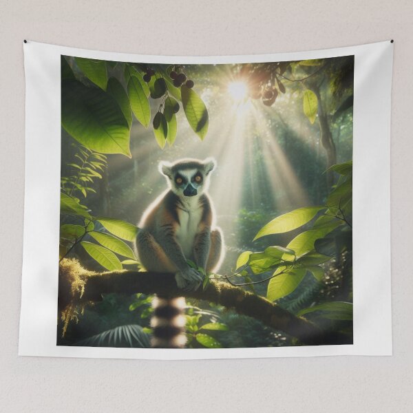 Item preview, Canopy Acrobat - Lemur's Agile Leaps in the Jungle Heights designed and sold by ProgressMagnet.