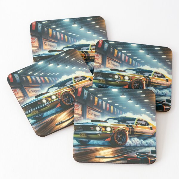 Item preview, Yellow and Black 1969 Ford Mustang Boss 302 designed and sold by Random Designs.