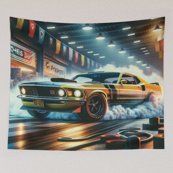 Item preview, Yellow and Black 1969 Ford Mustang Boss 302 designed and sold by Random Designs.