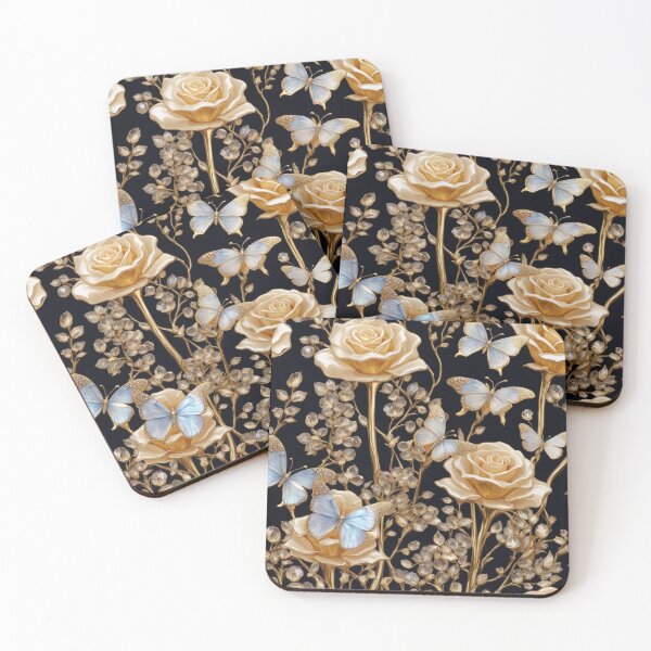 Item preview, Gold Roses and Crystals designed and sold by FireGirlinOz.