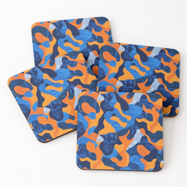 Item preview, Indigo and Vermilion Dynamic Abstract Art designed and sold by chi3-jp.