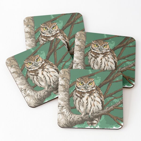 Item preview, Brown and White Owl Resting on a Tree Branch designed and sold by Loving Nature Gifts.