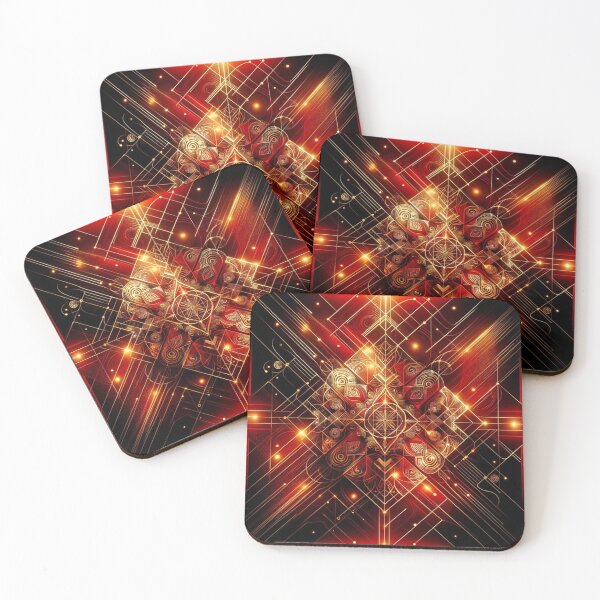 Item preview, Red Gold 4 Petal Centre designed and sold by Kiwiaroha.