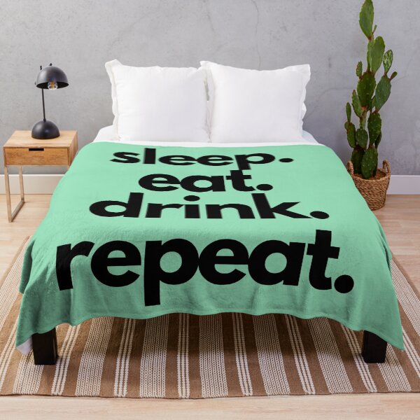 Item preview, Live your best life "sleep. eat. drink. repeat." designed and sold by PrettyPinkSkies.