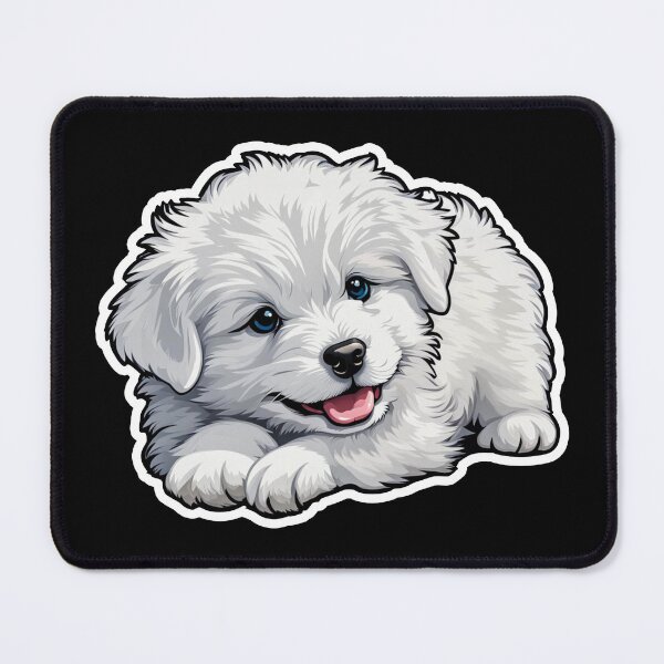 Item preview, A Cute Adorable Fluffy White Alaska Puppy designed and sold by MyArt23.