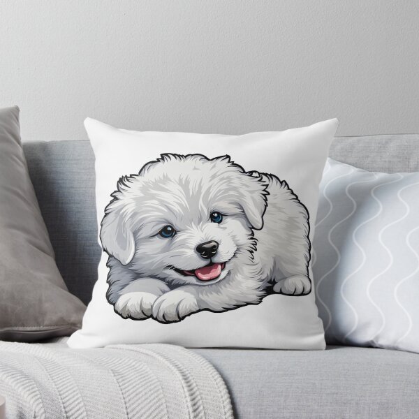 Item preview, A Cute Adorable Fluffy White Alaska Puppy designed and sold by MyArt23.