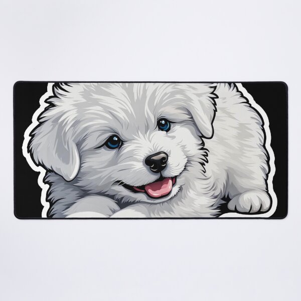 Item preview, A Cute Adorable Fluffy White Alaska Puppy designed and sold by MyArt23.