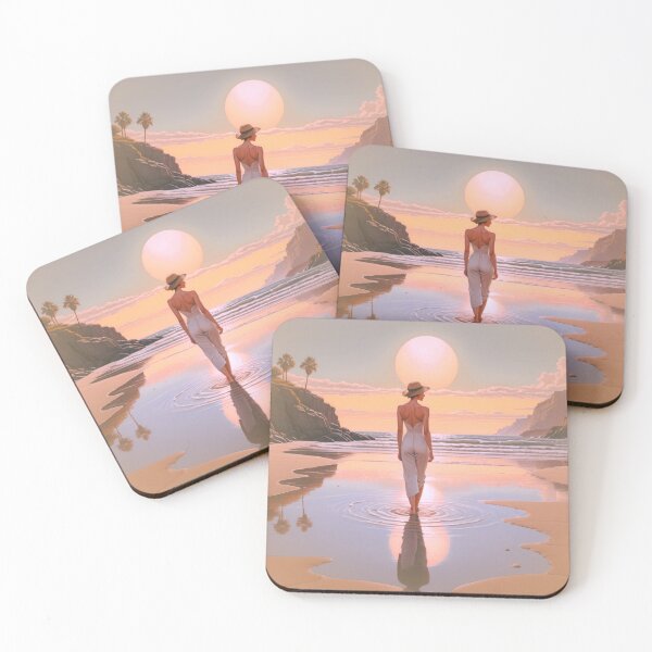 Item preview, Sunset Serenity: A Beach Stroll designed and sold by Sanctum Icons.