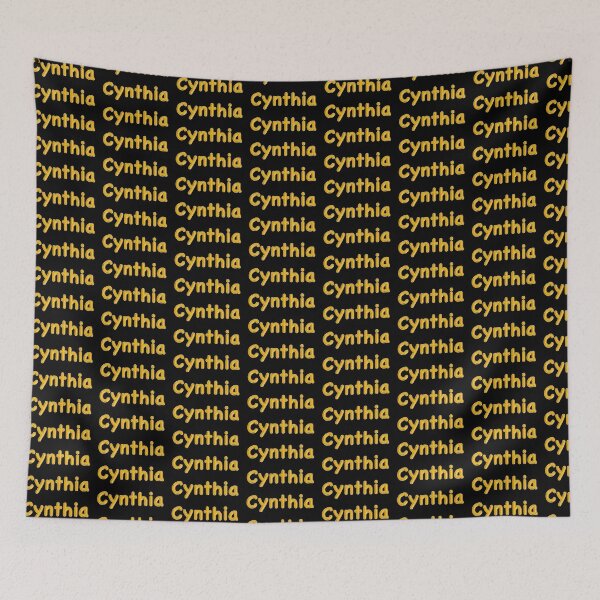 Item preview, Golden Balloon Cynthia Name Label (Black) designed and sold by NormadWorld.