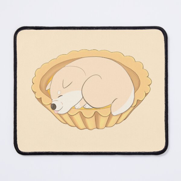 Item preview, Sweet egg tart dessert with shiba inu designed and sold by ShibaInuArt.